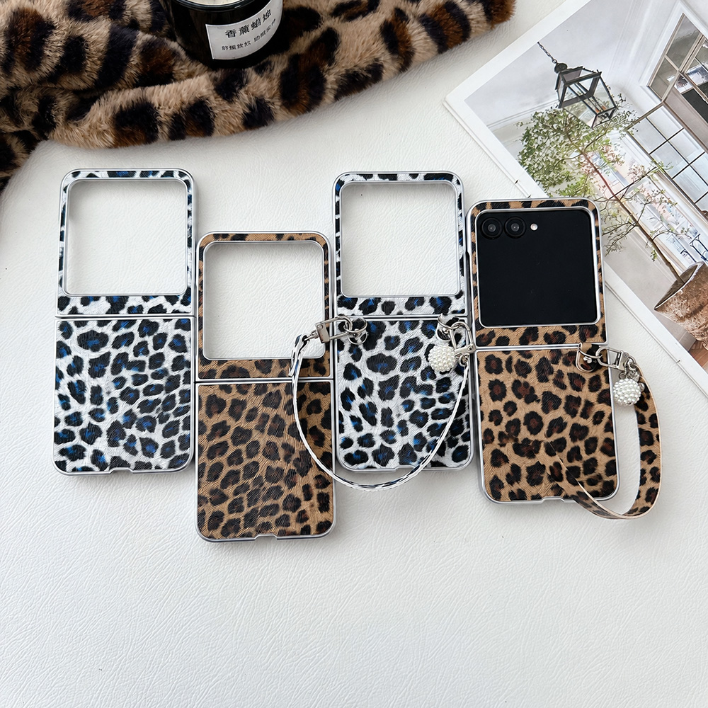 Matte Anti Glare Screen - Funda plegable con estampado de leopardo