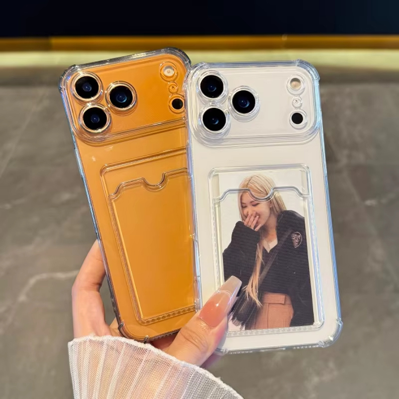 Camera Lens Protector - Funda Transparente con Ranura para Tarjetas