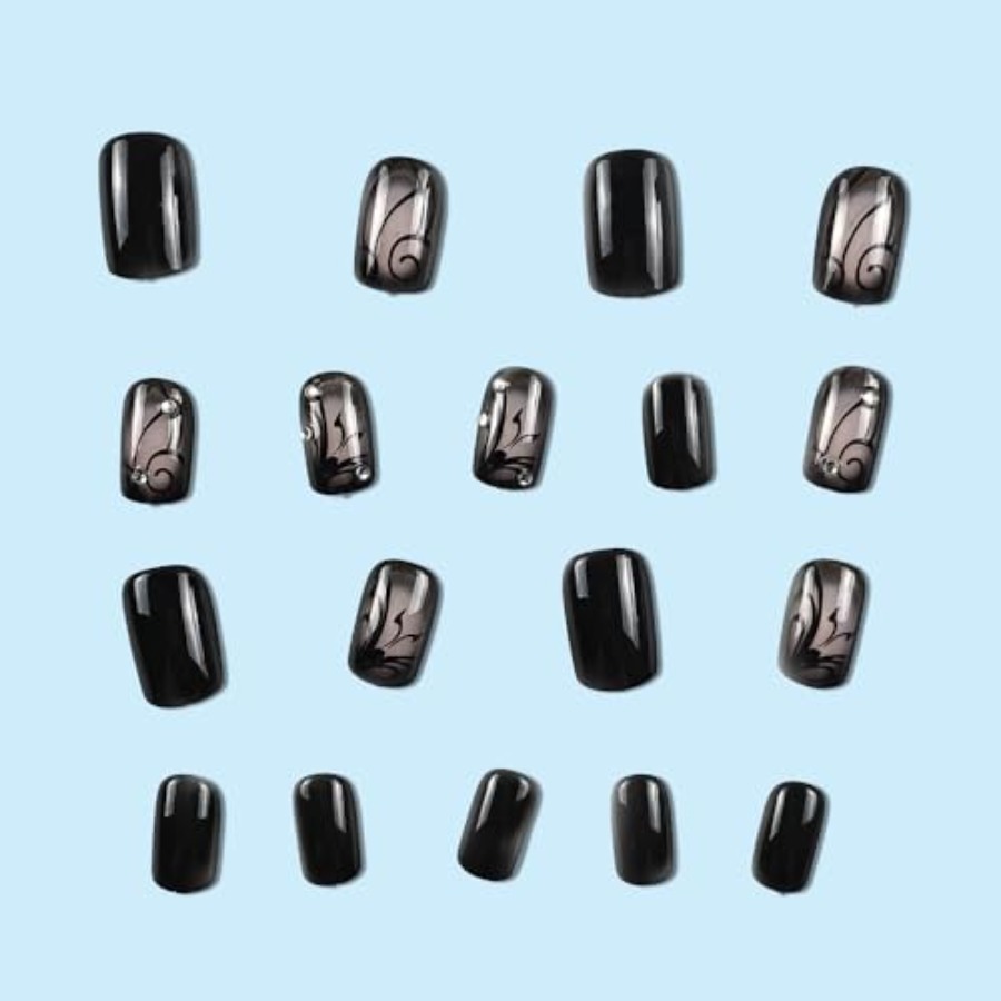 Uñas postizas cuadradas cortas - Full Cover Adhesive reseña y precio