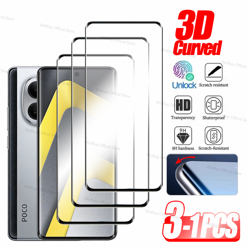 3/2/1 Uds vidrio de borde curv - Curved Edge Screen reseña y precio